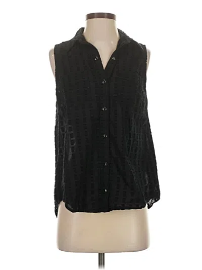 Pre-owned Wrangler Retro Sleeveless Button Down Shirt In Black