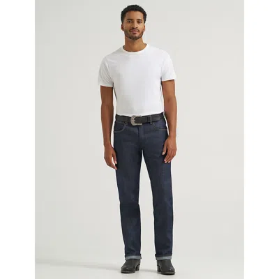 Wrangler Retro® Slim Fit Straight Selvedge Stretch Jean In Raw Indigo In Blue