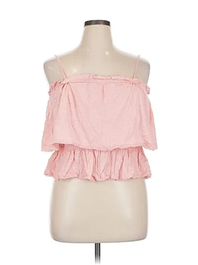 Pre-owned Wrangler Retro Tank Top Pink Strapless Neckline Tops