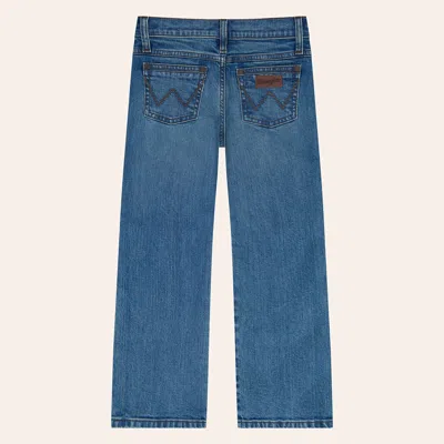 Wrangler Babies' Retro Toddler & Boys' Bowden Medium Wash Relaxed Fit Bootcut Jeans In Blue