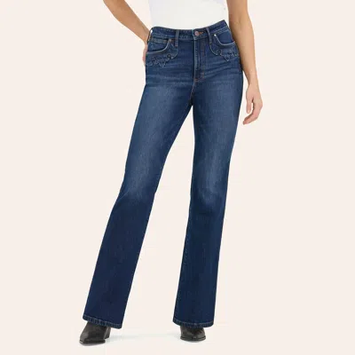 Wrangler Retro Women's Bailey Wrenley High Rise Bootcut Jeans In Blue
