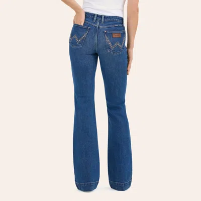 Wrangler Retro Women's Mae Adelaide Mid Rise Trouser Jeans In Blue