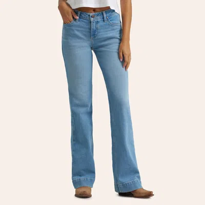 Wrangler Retro Women's Mae Bridget Bootcut Trouser Jeans In Blue