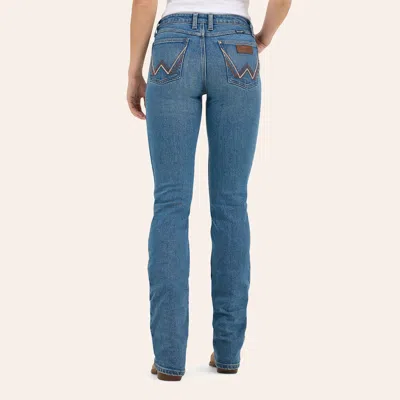 Wrangler Retro Women's Mae Dahlia Mid Rise Bootcut Jeans In Blue