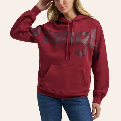 Wrangler Women's  Wide Open Spaces Logo Hoodie In Deep Burgundy