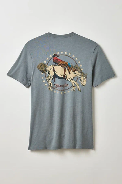 Wrangler Rider Graphic Tee In Monument Heather, Men's At Urban Outfitters In Gray