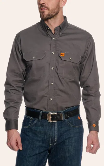 Wrangler Riggs By  Men's Gray Fr Work Shirt