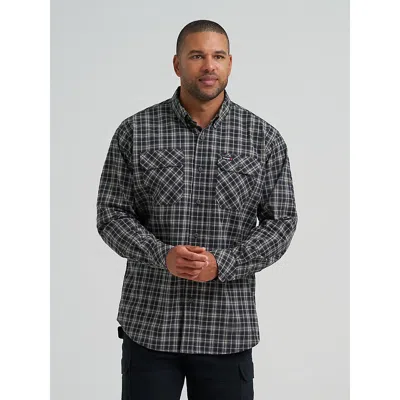 Wrangler Riggs Workwear® Foreman Plaid Work Shirt In Blacktop