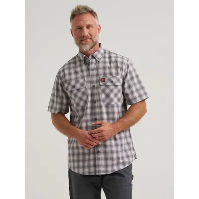 Wrangler Riggs Workwear® Foreman Plaid Work Shirt In Cloud Grey In Gray