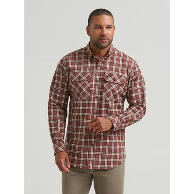 Wrangler Riggs Workwear® Foreman Plaid Work Shirt In Foundry Rust In Red