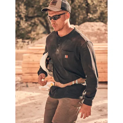Wrangler Riggs Workwear® Relaxed Henley In Black
