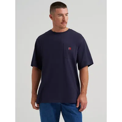 Wrangler Riggs Workwear® Short Sleeve Relaxed Crew T-shirt In Navy In Blue