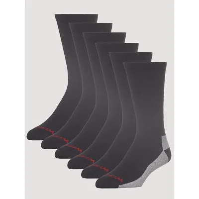 Wrangler Riggs Workwear® Ultra Dry Crew Sock (6-pack) In Black In Animal Print