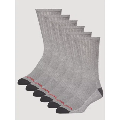 Wrangler Riggs Workwear® Ultra Dry Crew Sock (6-pack) In Grey In Gray