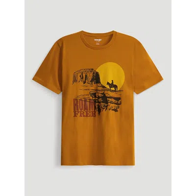 Wrangler Roam Free Back Graphic T-shirt In Desert Brown