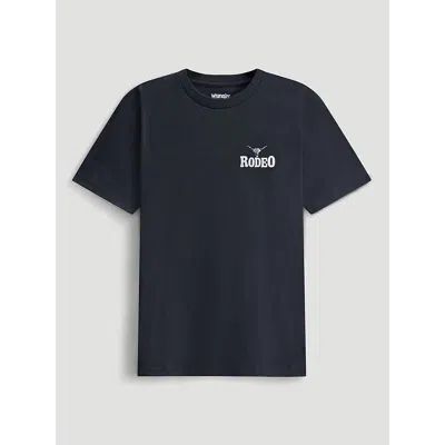 Wrangler Rodeo Hit Reg Fit Graphic Tee In Washed Black