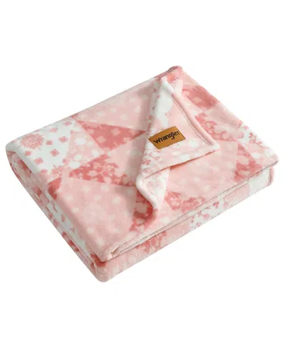 Wrangler Rodeo Patchwork Printed Plush Throw, 70" X 50"