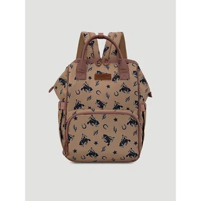 Wrangler Rodeo Print Backpack In Brown