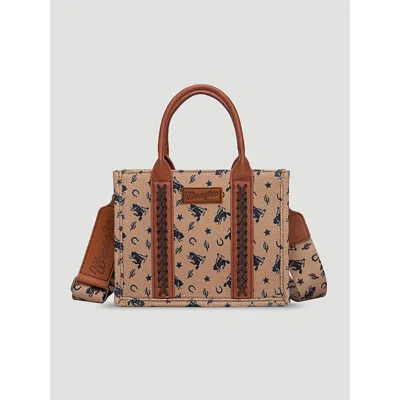 Wrangler Rodeo Print Mini Tote In Brown