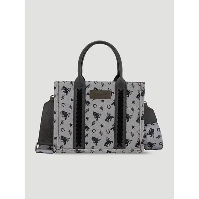 Wrangler Rodeo Print Mini Tote In Grey In Gray