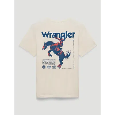 Wrangler Rodeo Shield Back Relaxed Graphic T-shirt In Marshmallow In Neutral