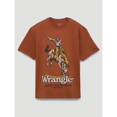 Wrangler Rodeo Tested Vintage Fit Graphic T-shirt In Rawhide In Brown