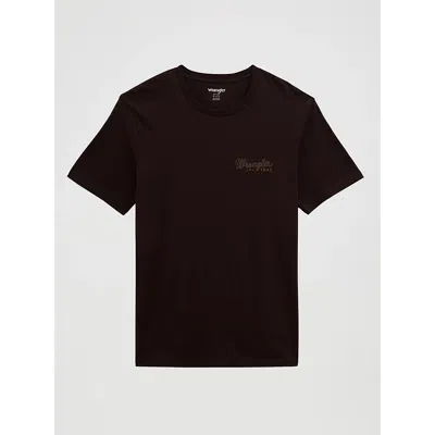 Wrangler Rodeo Wrestling Team Graphic T-shirt In Black Coffee In Brown