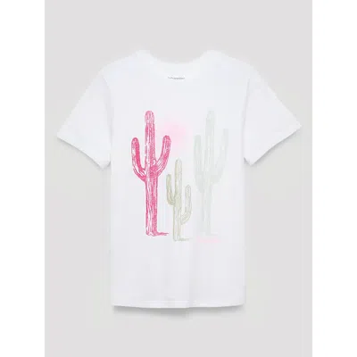 Wrangler Saguaro Sun Reg Fit Graphic Tee In Bright White Heather