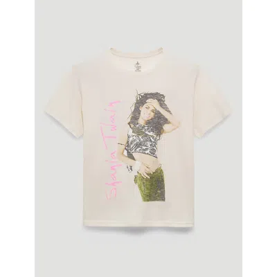 Wrangler Shania Twain Tour Girlfriend Dual Graphic Tee In Marshmallow In Neutral