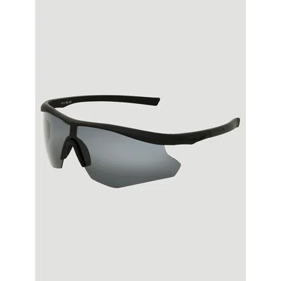 Wrangler Shield Sunglasses In Smoke In Black