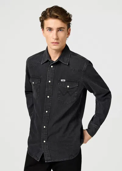 Wrangler Shirts Man  112362906 Western Shirt Rinse Black