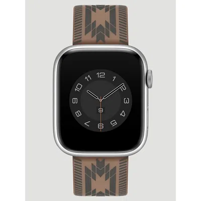Wrangler Silicone Southwestern Universal Watchband In Brown In Gray