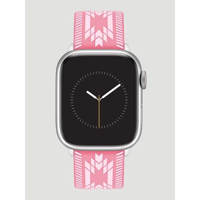 Wrangler Silicone Southwestern Universal Watchband In Hot Pink In Red