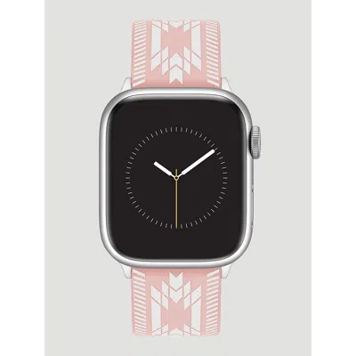 Wrangler Silicone Southwestern Universal Watchband In Light Pink In Burgundy