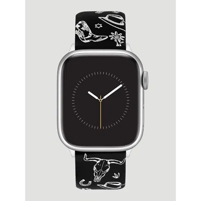 Wrangler Silicone Western Universal Watchband In Black