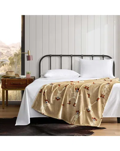 Wrangler Skeleton Rodeo Throw In Brown