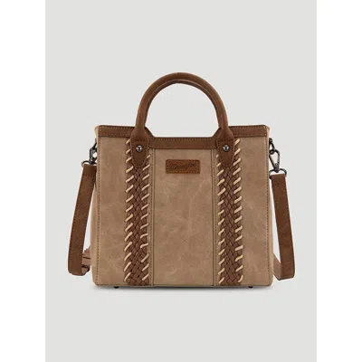 Wrangler Small Braid Trim Tote In Tan In Brown