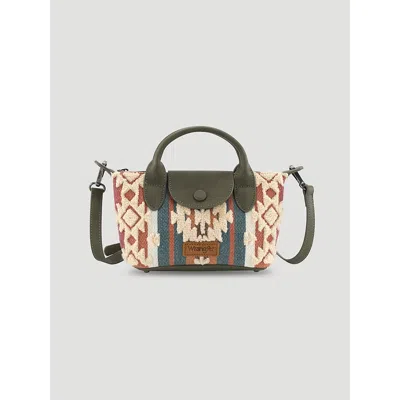 Wrangler Southwest Print Mini Cross Body In Green