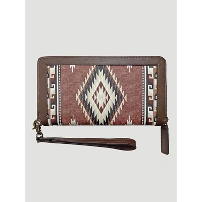 Wrangler Southwest Print Wristlet In Brown