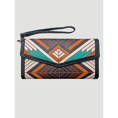 Wrangler Southwest Quilt Pattern Wristlet In Black