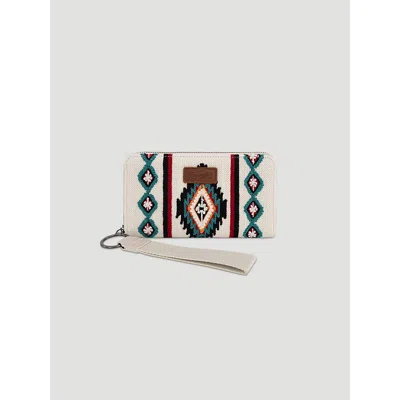 Wrangler Southwest Stripe Wristlet In Beige In Sand