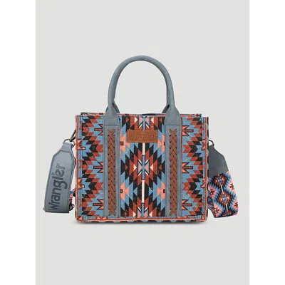 Wrangler Southwestern Print Small Tote In Navy