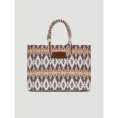 Wrangler Southwestern Print Tote Bag In Khaki In Brown