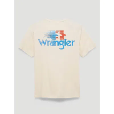 Wrangler Speeding Stars Pocket Graphic T-shirt In Antique White