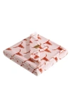 Wrangler Steer Head Plush Fleece Throw In Pink