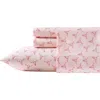 Wrangler Steer Skull Print Microfiber Sheet Set In Pink