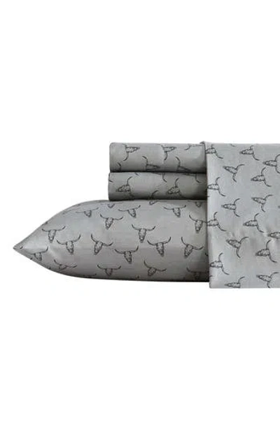 Wrangler Steer Skulls Sheet Set In Dark Grey