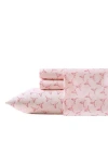 Wrangler Steer Skulls Ultra Soft Microfiber Sheet Set In Pink