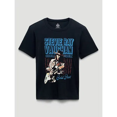 Wrangler Stevie Ray Vaughan Cold Short Graphic T-shirt In Washed Black