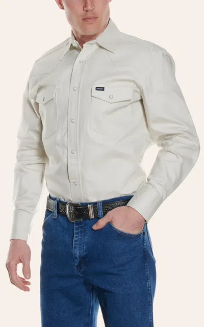Wrangler Stone Long Sleeve Workshirt In Gray